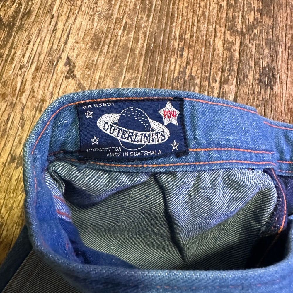 Rare Vintage 70’s Outerlimits Patchwork Flare Jea… - image 2
